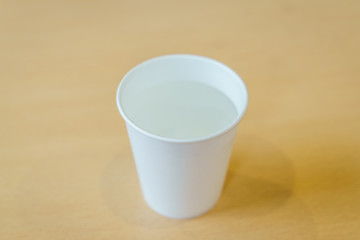 Water  in paper cups