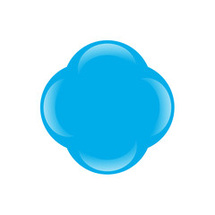 blue molecule icon