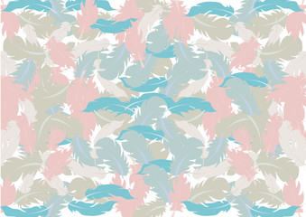 Abstract feather background; pastel color pattern design