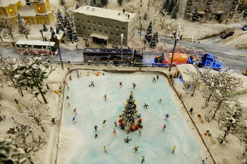 Part of the Grand maket Russia. Photo shows one of the Christmas days (new year) in Russia.