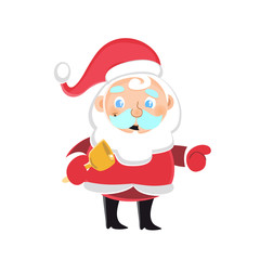 Santa Claus with a festive bell