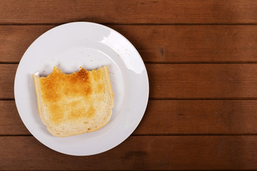 Slices of toast against a rustic background