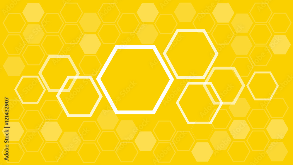 Wall mural abstract bee hive background , hexagon background - Wall murals