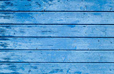 Old wooden blue painted surface