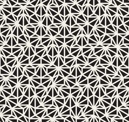 Vector Seamless Black and White Irregular Triangle Grid Pattern