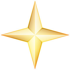 Obraz premium Golden Star 3D illustration