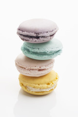Macaron on white background