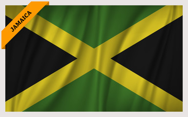 National flag of Jamaica - waving edition