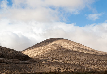 Fototapeta na wymiar The desert landscape Costa Calma on Fuerteventura. Canary Island. Spain