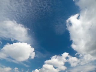 Blue sky with white clouds