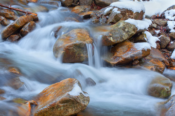 frozen water stream