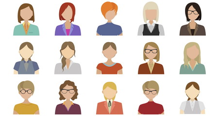 Flat vector characters