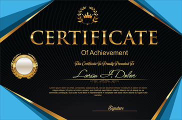 Modern certificate or diploma template 