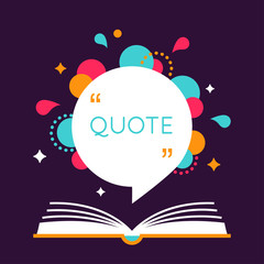 Open Book with Space for Quote
