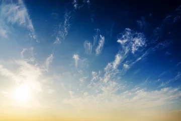 Photo sur Plexiglas Ciel deep blue sky and sunset