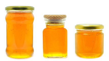 honey in a jar isolated