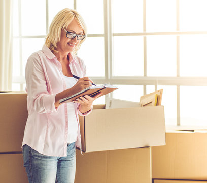 Beautiful Woman Moving