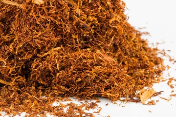 Dry tobacco - Stock image, macro shot.