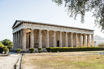 Fototapeta na wymiar temple of Hephaestus in Ancient Agora, Athens