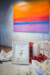 tables set for wedding