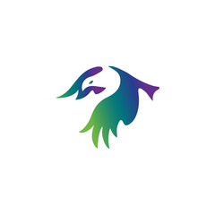 Flying Bird Abstract Logo design vector. Colorful Dove icon