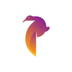 Flying Bird Abstract Logo design vector. Colorful Dove icon