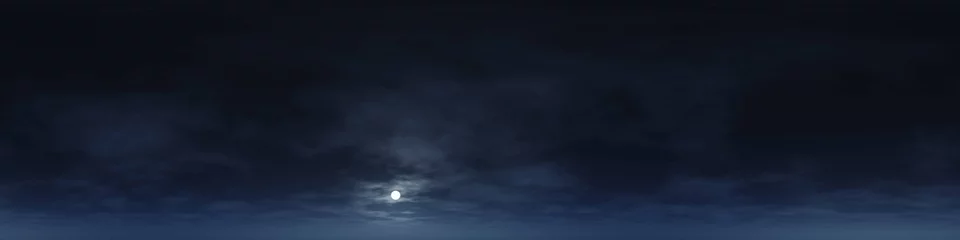 Fotobehang 360 graden naadloos panorama van wolken & 39 s nachts © videodoctor