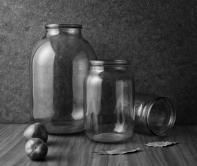 Still-life with empty cans