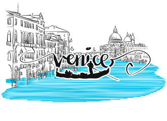 Venice Grand View Greeting Card Design