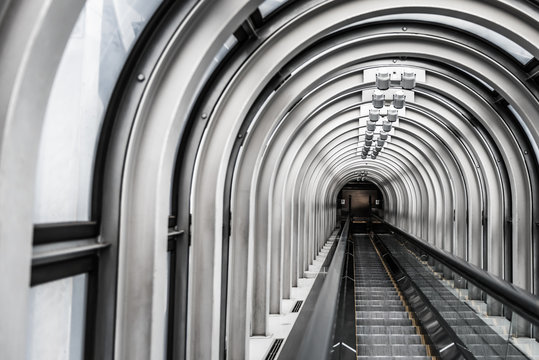 The escalator in Umeda Sky Building - Osaka Japan Travel
