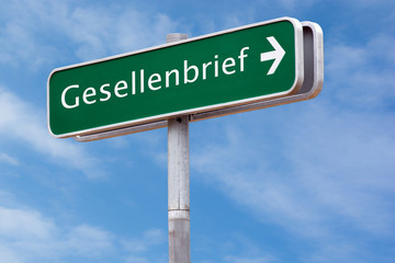 Schild 126 - Gesellenbrief