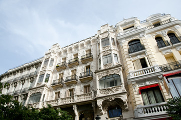 Obraz premium Madrid Architecture on Buildings Facade - Spain