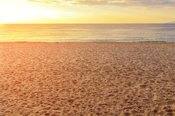 Sunset and beach earl in the morning