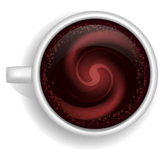 Cup of hot chocolate with cinnamon