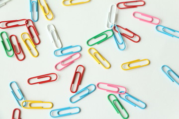 Colorful paper clips.