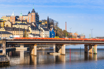 Fototapeta na wymiar Cityscape of Sodermalm, Stockholm