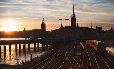 Naklejka premium Train to Gamla Stan, Stockholm, Sweden