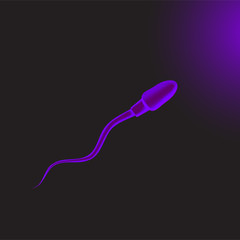 Spermatozoon sperm and ovum egg . In vitro fertilization IVF . Artificial insemination. Spermogram. Male infertility. Illustration for web or typography magazine, brochure, flyer, poster .