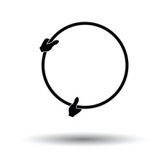 Icon of hand holding photography reflector