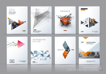 Brochure template layout, cover design annual report, magazine, 