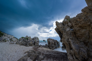 The famous Kathisma beach in Lefkada island Greece