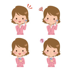 女性　ビジネスウーマン　イラスト