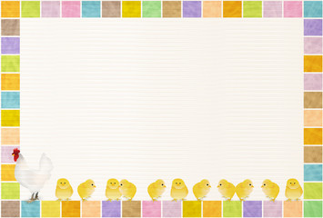 酉　鶏　年賀状　背景 © J BOY