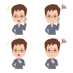 男性　ビジネスマン　イラスト