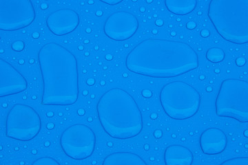 Drops on blue