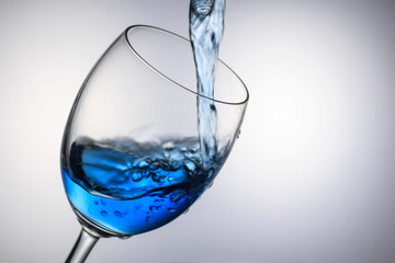 Water splash on glass
