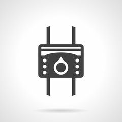 Temperature regulator black design vector icon