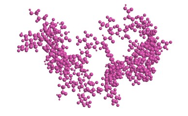 Molecular structure of insulin,3D rendering