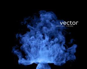 Foto op Aluminium Vector illustration of blue smoke © julvil