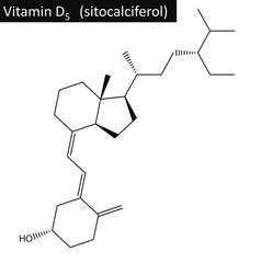 Molecular structure of sitocalciferol (vitamin D5)